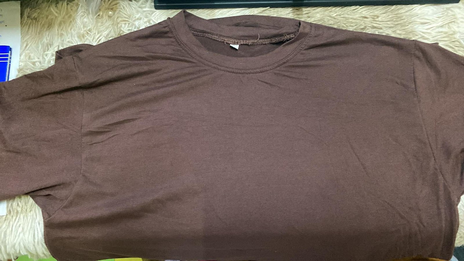 KAZO Round Neck T-Shirts - 180gsm Cotton Spandex - Brown front