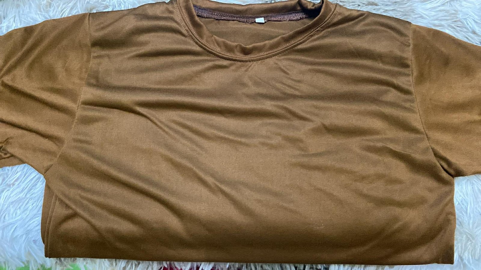 KAZO Round Neck T-Shirts - 180gsm Cotton Spandex - Choco Brown front