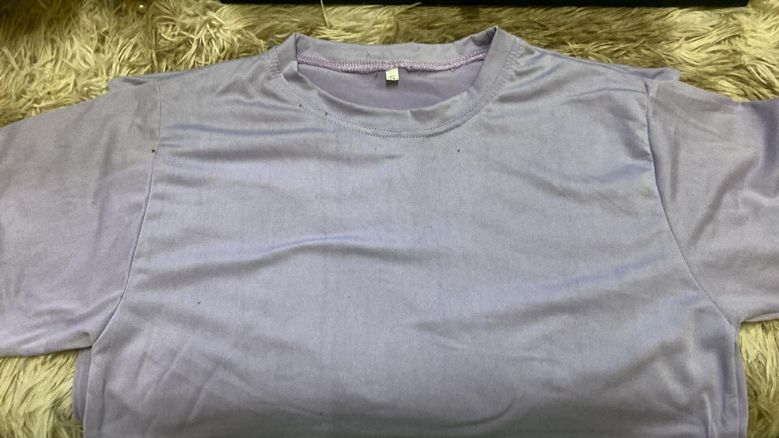 KAZO Round Neck T-Shirts - 180gsm Cotton Spandex - Lavender front