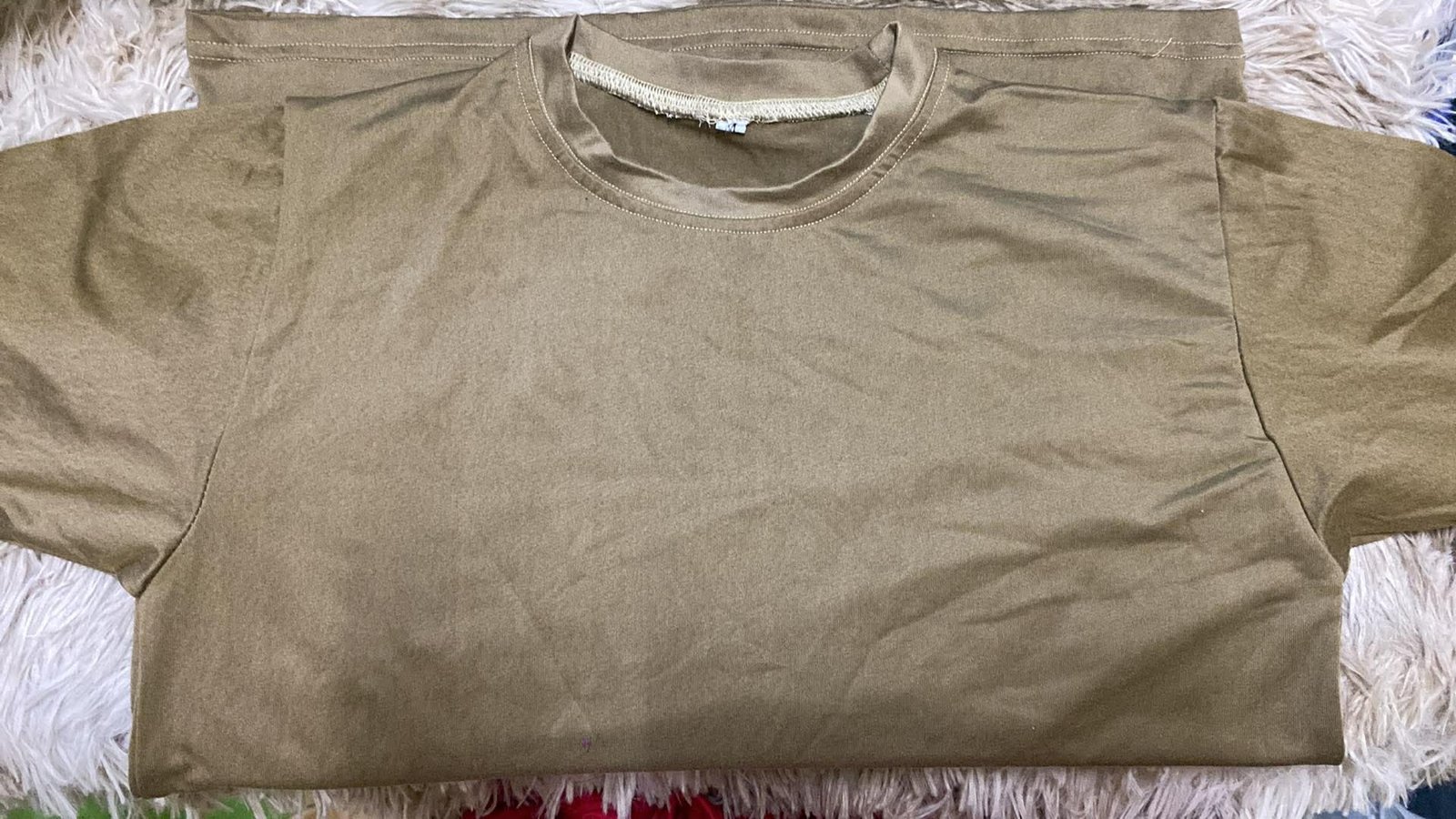 KAZO Round Neck T-Shirts - 180gsm Cotton Spandex - Light Brown front