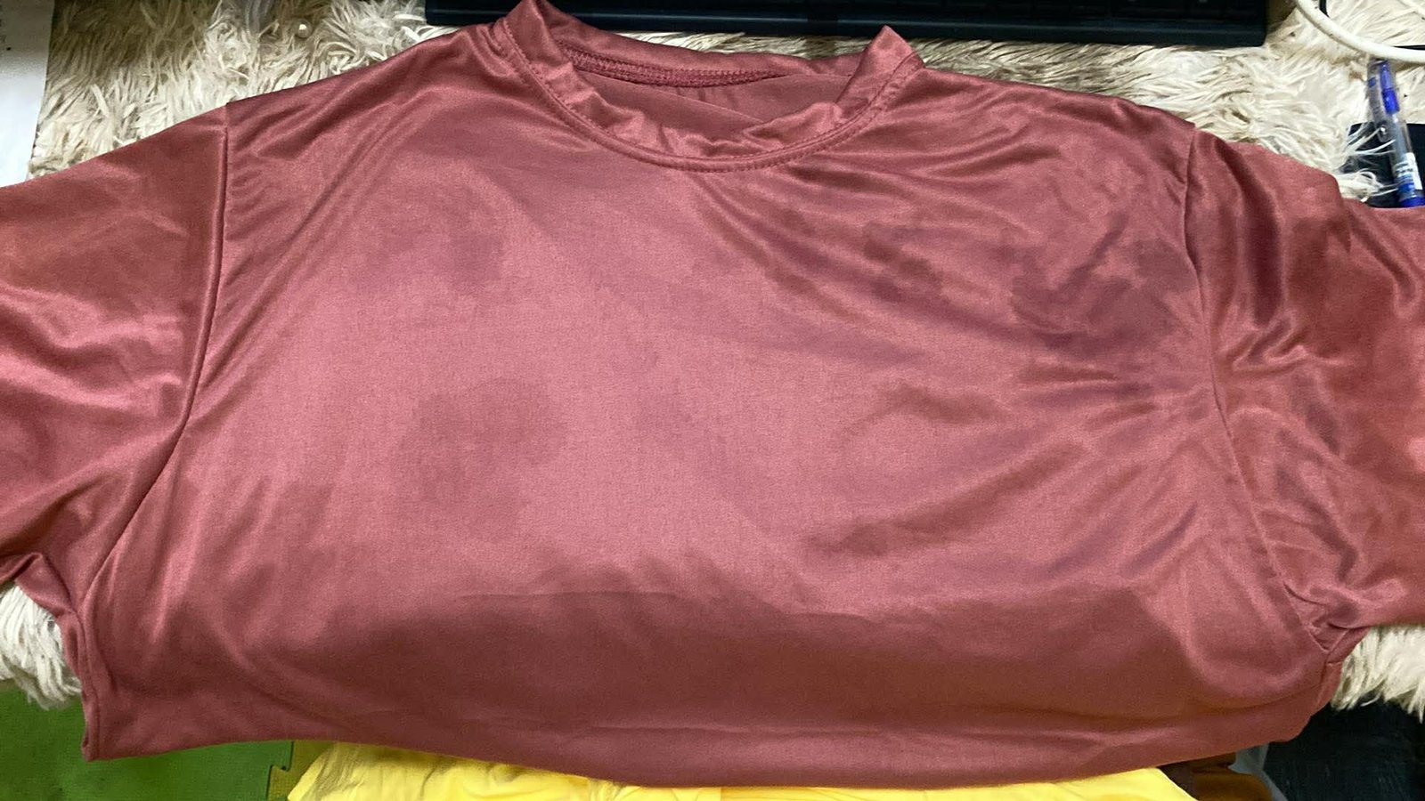 KAZO Round Neck T-Shirts - 180gsm Cotton Spandex - Old rose front
