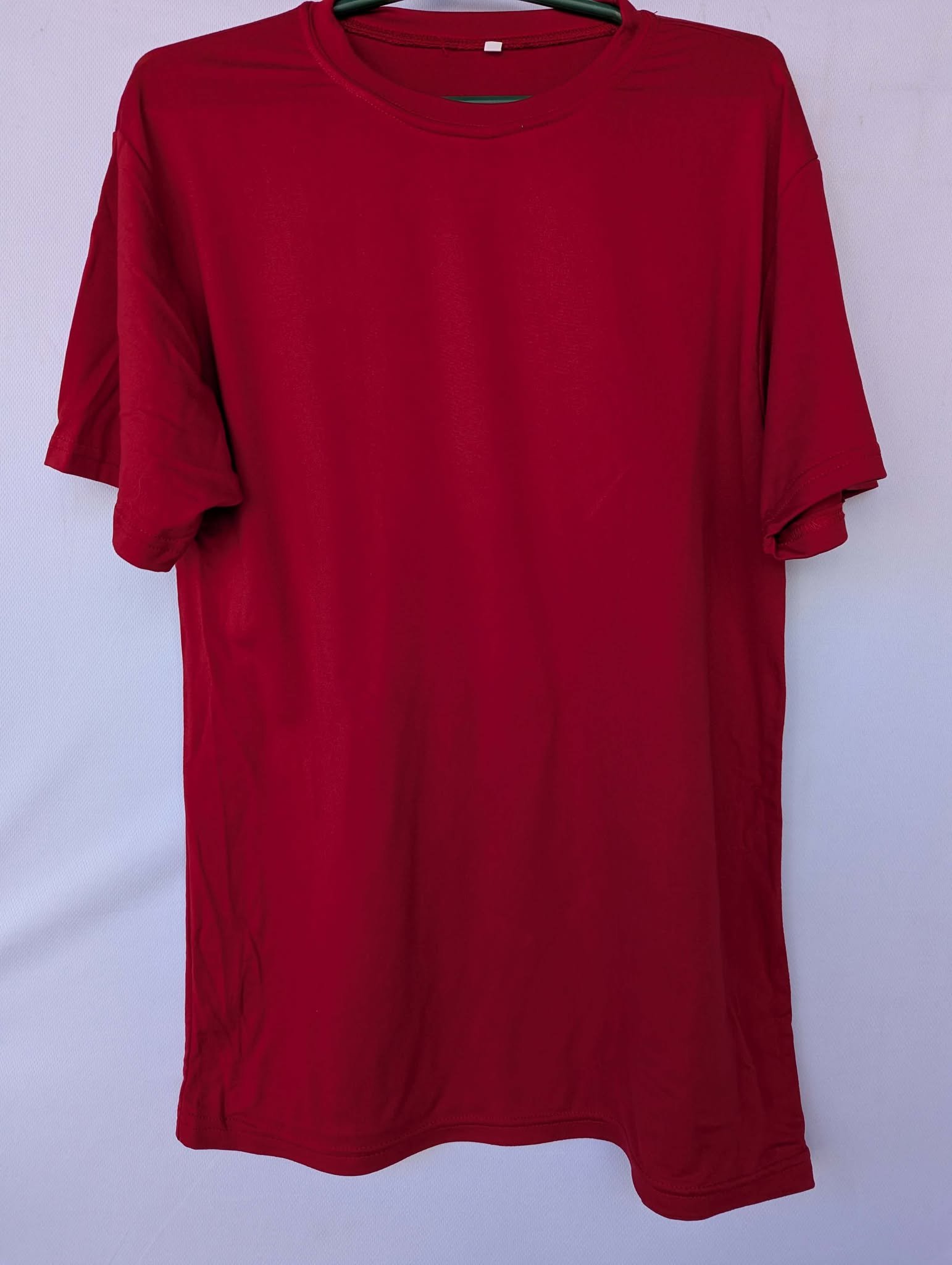 KAZO Round Neck T-Shirts - 180gsm Cotton Spandex - Red front