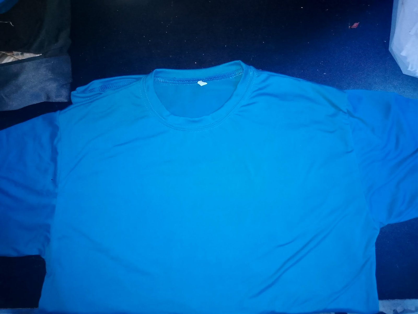 KAZO Round Neck T-Shirts - 180gsm Cotton Spandex - Sky Blue front