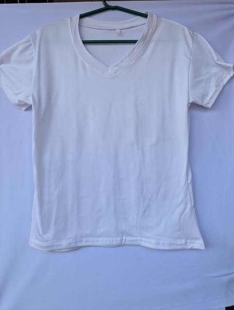 KAZO V-Neck T-Shirts - 180gsm Cotton Spandex - White front