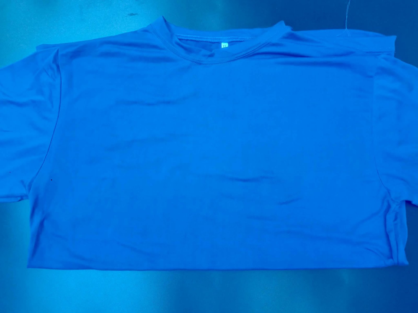 KAZO Round Neck T-Shirts - 180gsm Cotton Spandex - Teal Blue front