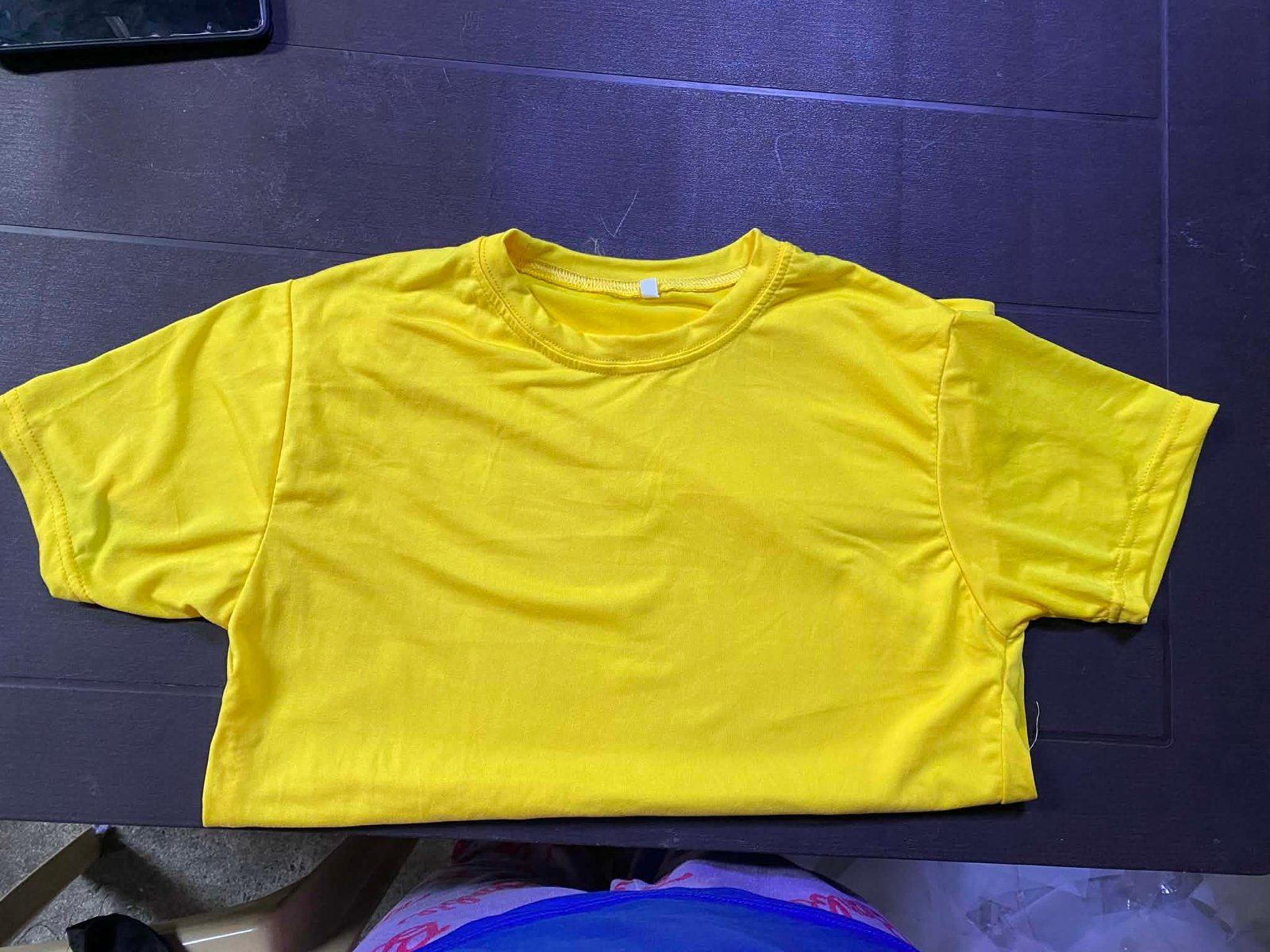KAZO Round Neck T-Shirts - 180gsm Cotton Spandex - Yellow front